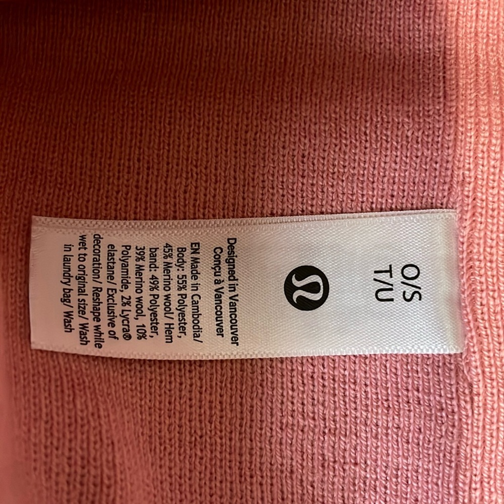 NWT Lululemon Warm Revelation Beanie
Wordmark - Pink Tide - Picture 7 of 10